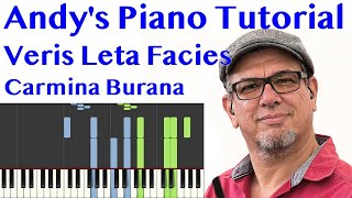 CARMINA BURANA  Veris Leta Facies Piano Tutorial [upl. by Fleeman]