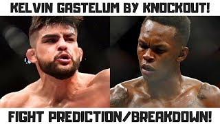 KELVIN GASTELUM VS ISRAEL ADESANYA  FIGHT PREDICTION AND BREAKDOWN  UFC 236 [upl. by Leerzej]