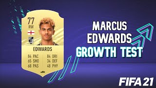 Marcus Edwards Growth Test FIFA 21 Career Mode [upl. by Gabriell]