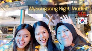 Myeongdong Night Market South Korea [upl. by Anaugal922]