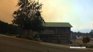 Chelan wildfire retardant drop from a DC10 hits the camera [upl. by Lejeune]