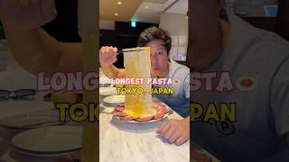 The LONGEST Pasta in Tokyo Japan😳 japanfood italianfood viralfood [upl. by Alene]