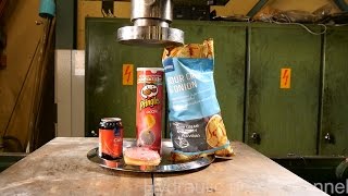 Crushing unhealthy diet with hydraulic press [upl. by Antonella]