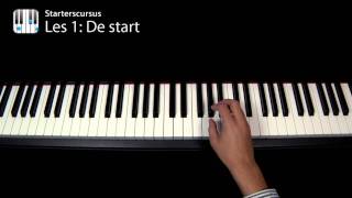 Piano Leren Spelen  Les 1 van 10 Beginnersles [upl. by Ahael]