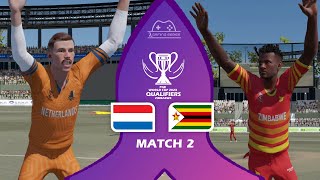 Netherlands v Zimbabwe  Match 2  PGE World Cup 2023 Qualifiers  Gaming Series Cricket 22 [upl. by Wollis494]