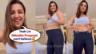 Parineeti Chopra Flaunting Her 3months Pregnant Baby Bump Parineeti Chopra Raghav Chadha [upl. by Maggs820]