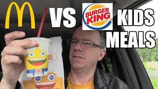 McDonalds Happy Meal vs Burger King Jr Meal A Dads Review [upl. by Barrus539]