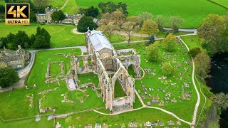 Bolton Abbey From The Air  Ancient Priory in the Wharfedale Valley [upl. by Lewellen]