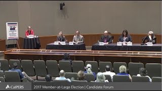 CalPERS 2017 MemberatLarge Election  Candidate Forum  September 7 2017 [upl. by Sofer]