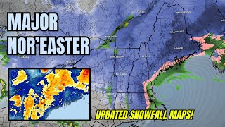 Noreaster battering the northeast with heavy rain snow and strong winds [upl. by Chicoine]