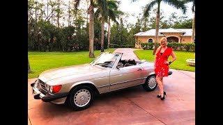 1986 MercedesBenz 560SL Roadster R107 ReviewTest Drive wMaryAnn For Sale By AutoHaus of Naples [upl. by Walton]