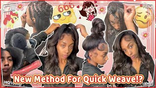 🥴Hair Tutorial Quick Weave Halfuphalfdown  Updo Hairstyle  Ponytail FtULAHAIR Review [upl. by Alasdair]