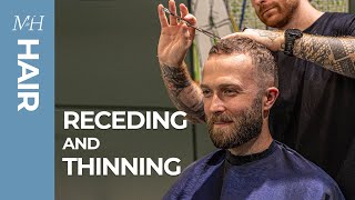 Haircut For Receding and Thinning Hair [upl. by Roberta]