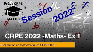 Concours CRPE 2022Groupement 1CorrigéMathématiquesExercice 1 [upl. by Killigrew]