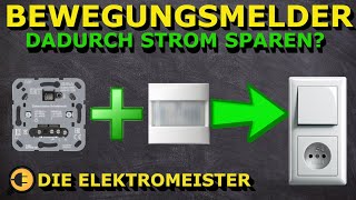 Bewegungsmelder anschließen amp gegen Schalter tauschen Strom sparen durch Bewegungsmelder Tutorial [upl. by Herzog460]