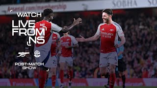 Arsenal 51 Bolton Wanderers  LIVE FROM N5  Postmatch show 📺  Carabao Cup [upl. by Lianne]