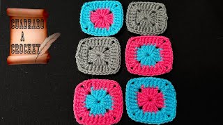 PASO A PASO PARA TEJER CUADRADO A CROCHET [upl. by Rowen]