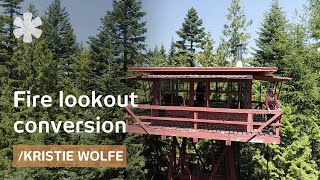 Kristie Wolfe turns 1950s fire lookout into offgrid shelter [upl. by Homere649]