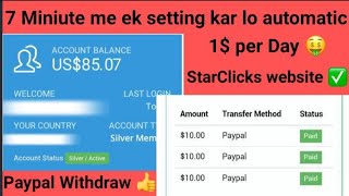 Star Clicks Payment Proof 🔴Live  How To Withdraw Money From Star Clicks  Star Clicks [upl. by Venterea]