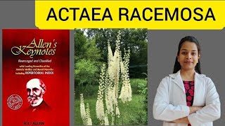 Acatea Racemosa homeopathic medicine  Allens keynote materia medica in hindi easy explanation [upl. by Dhaf]