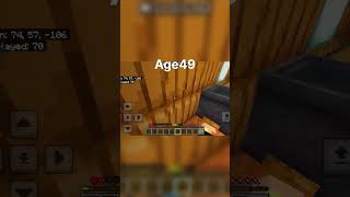 Minecraft secretbase 🤔at different ages minecraft minecraftseeds gaming minecraftbuilding [upl. by Rozalie]