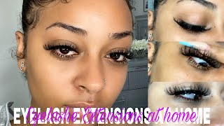 DIY LASH EXTENSIONS AT HOME  BEGINNER FRIENDLY  Assalaxx [upl. by Waal]