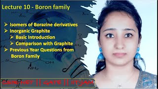 Boron family  Isomers of Borazine derivatives Inorganic Graphite  CSIRNETGATEIITJAM [upl. by Netti]