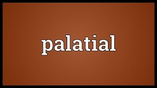 Palatial Meaning [upl. by Laris]