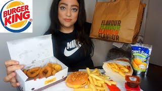 BURGER KING MUKBANG  SHARE BOX WITH FRIES AND CHEESEBURGER  LOCKDOWN [upl. by Nipsirc]