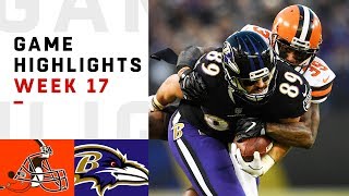 Browns vs Ravens Week 17 Highlights  NFL 2018 [upl. by Phyllys]