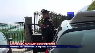 Etg  Gravedona rapina un supermercato Arrestato un minorenne [upl. by Fotzsyzrk]