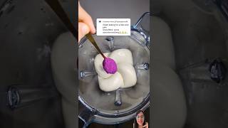 PINK PITAYA AND BLUE SMOOTHIE 💜 satisfying smoothielife smoothie art shorts tiktok funny [upl. by Ahsetra]