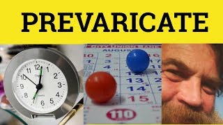 🔵 Prevaricate Prevarication  Prevaricate Meaning  Prevaricate Examples Formal English [upl. by Fennessy]