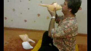 MUST WATCH Blowing THREE Conches Shankh Yoga by Firdos Irani [upl. by Kcira932]