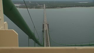 Climbing To Top Of Mackinac Bridge [upl. by Siclari394]