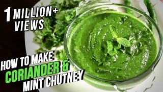 How To Make Coriander Mint Chutney  Easy Recipe By Ruchi Bharani  Basic Cooking [upl. by Akinahc]