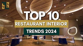 Top 10 Restaurant Interior Trends for 2024  Restaurant Interior Design [upl. by Minni]