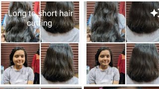 school girls hair cutting ✂️  long to short hair cutting  girls hair cut  hair cutting for girls [upl. by Froemming896]