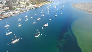 Fly over Morro Bay Rock DJI Phantom 4 Drone  California [upl. by Ellerey768]