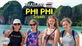 PHI PHI ISLANDS THAILAND 🇹🇭🏖 Best Phuket Thailand Island Boat Tour  197 Countries 3 Kids [upl. by Tenaj624]