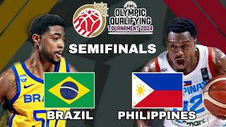 Philippines vs Brazil  FIBA Olympic Qualifying Tournament Semifinals Live Scoreboard [upl. by Morrison335]