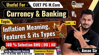 Inflation Meaning Features amp its Types  Currency amp Banking  CUET PG MCom 2025  MCom Entrance [upl. by Ssyla677]