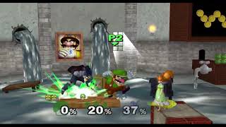 Super Smash Bros Melee Turbo DX Wave 1  Daisy amp Wario vs Marth [upl. by Eahsat605]