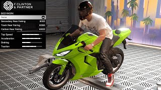 GTA 5  DLC Vehicle Customization  Nagasaki Shinobi Kawasaki Ninja [upl. by Enaht843]