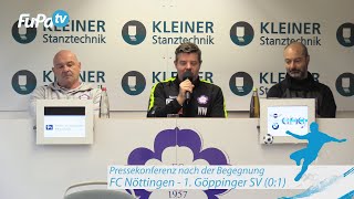 Pressekonferenz nach FC Nöttingen vs 1 Göppinger SV am 19102019 [upl. by Zeke716]