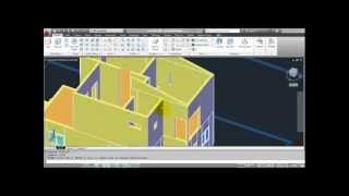 Tutorial Autocad 3D 2012 español modelar una casa parte 7 [upl. by Procora]