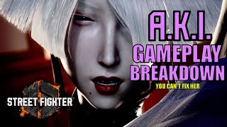 Frame by Frame Analysis AKI SF6 Gameplay Breakdown [upl. by Elazaro362]