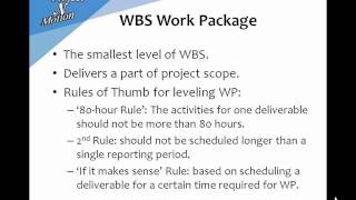 Project Management  WBS Mechanics [upl. by Samtsirhc]