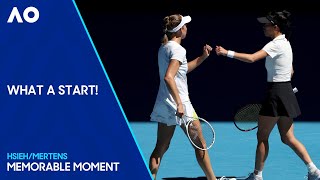 Mertens and Hsieh Start the Final in Style  Australian Open 2024 [upl. by Sac]