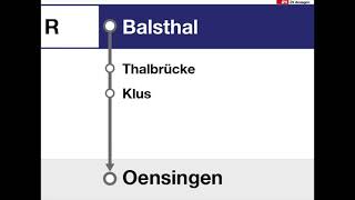 OeBB  SBB Ansagen  Oensingen – Klus – Thalbrücke – Balsthal [upl. by Nivrad]